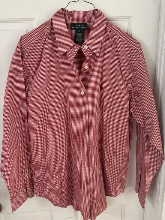 Lauren Ralph Lauren Tops - Lauren Ralph Lauren Red & White Gingham Button-Down Shirt